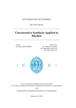 Concatenative Synthesis Applied to Rhythm