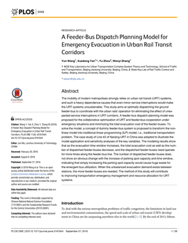 A Feeder-Bus Dispatch Planning Model for Emergency Evacuation in Urban Rail Transit Corridors