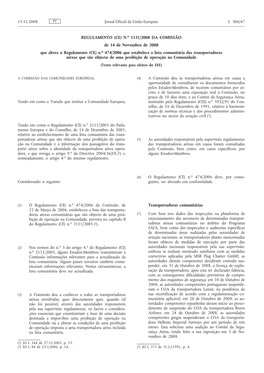 No 1131/2008 DA COMISSÃO De 14 De Novembro De 2008