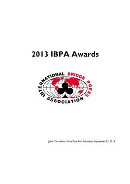 2013 IBPA Awards