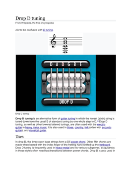 Drop D Tuning from Wikipedia, the Free Encyclopedia