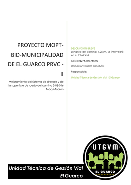 BID-MUNICIPALIDAD DE El GUARCO PRVC - II