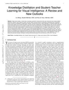 Knowledge Distillation and Student-Teacher Learning for Visual Intelligence: a Review and New Outlooks