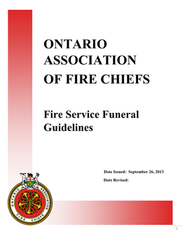 Fire Service Funeral Guidelines