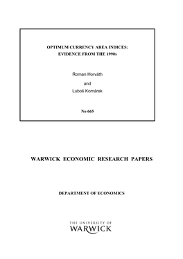 Optimum Currency Area Theory: a Framework for Discussion About Monetary Integration