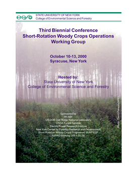 Third Biennial Conference Short-Rotation Woody Crops Operations Working Group
