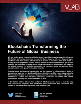 Blockchain: Transforming the Future of Global Business