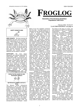 FROGLOG Newsletter of the Declining Amphibian Populations Task Force