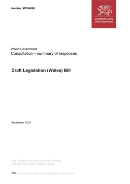 Draft Legislation (Wales) Bill