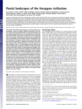 Fluvial Landscapes of the Harappan Civilization