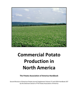 Commercial Potato Production in North America Handbook