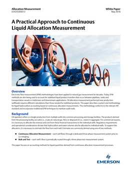 A Practical Approach to Continuous Liquid Allocation Measurement