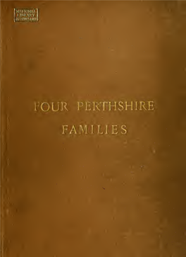 Four Perthshire Families: Roger, Playfair, Constable and Haldane of Barmony