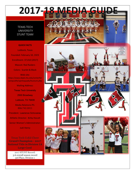 Texas Tech University Stunt Team