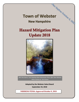 Town of Webster, NH Hazard Mitigation Plan Update 2018