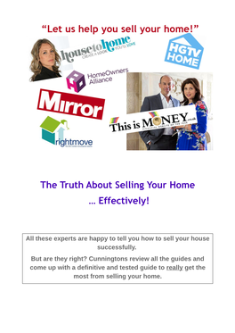 The Truth About Selling Your Home … Effectively!
