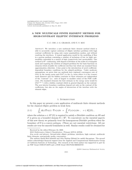 A New Multiscale Finite Element Method for High-Contrast Elliptic Interface Problems