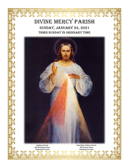 DIVINE MERCY PARISH Sunday, January 24, 2021 Third Sunday in Ordinary Time