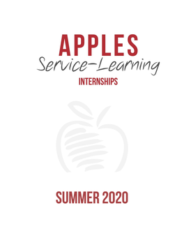 APPLES Summer Internships