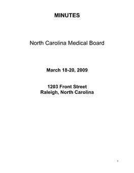 March 18-20, 2009 1203 Front Street Raleigh, North Carolina