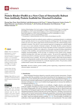 Protein Binder (Probi) As a New Class of Structurally Robust Non-Antibody Protein Scaffold for Directed Evolution