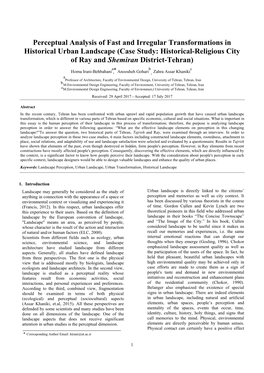 Perceptual Analysis of Fast and Irregular Transformations in Historical Urban Landscape