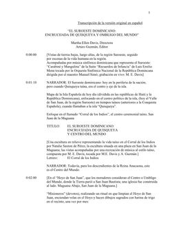 El Suroeste Dominicano: Encrucijada De Quisqueya Y Ombligo Del Mundo”