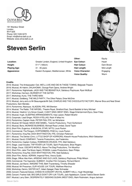 Steven Serlin Photo: Garry Lake