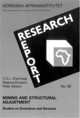 Mining and Structural Adjustment Studies on Zimbabwe and Tanzania