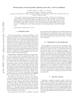 Measurement of the Hyperfine Splitting of the 6S $ {1/2} $ Level in Rubidium