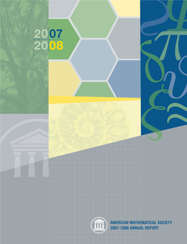 American Mathematical Society 2007–2008 Annual Report from the President