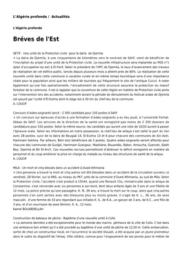 Bréves De L'est