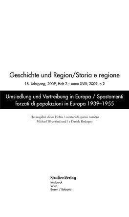 Geschichte Und Region/Storia E Regione 18