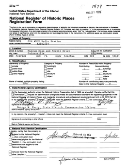 National Register of Historic Places Continuation Sheet