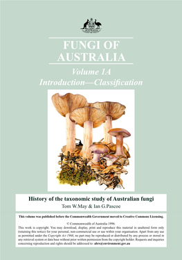 FUNGI of AUSTRALIA Volume 1A Introduction—Classification