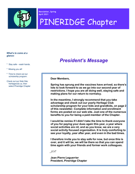 PINERIDGE Chapter