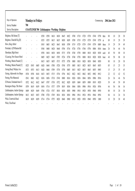 The New 700 Timetable, from 20Th June