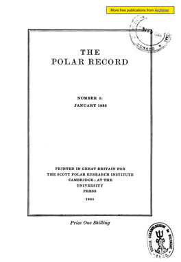 The Polar Record Number 5