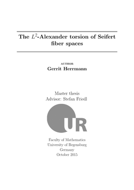 The L -Alexander Torsion of Seifert Fiber Spaces