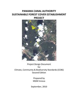 Panama Canal Authority Sustainable Forest Cover Establishment Project