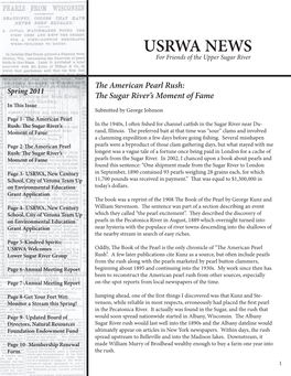 USRWA NEWS for Friends of the Upper Sugar River