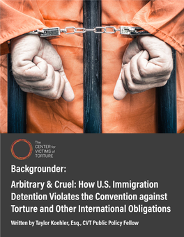 Backgrounder: Arbitrary & Cruel: How U.S. Immigration Detention Violates