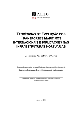 Tendências De Evolução Dos Transportes Marítimos Internacionais E Implicações Nas