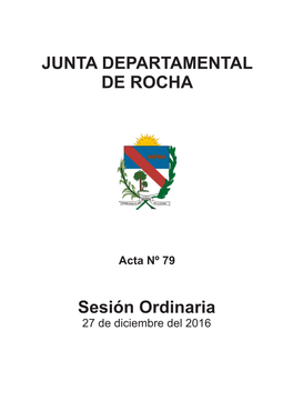 JUNTA DEPARTAMENTAL DE ROCHA Sesión Ordinaria
