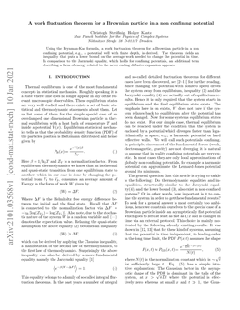 A Work Fluctuation Theorem for a Brownian Particle in a Non Confining Potentia