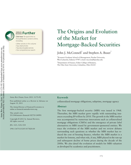 The Origins and Evolution of the Market for Mortgage-Backed Securities