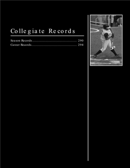 Official 2003 NCAA Baseball & Softball Records Book