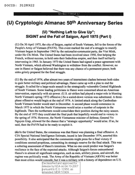 Cryptologic Almanac 5Qth Anniversary Series