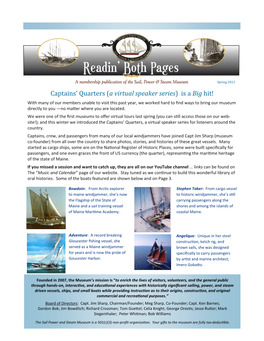 Captainss Quarters (A Virtual Speaker Series) Is a Big Hit!