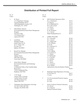 Distribution List Dist-1 DOE/RL-2008-66, Rev